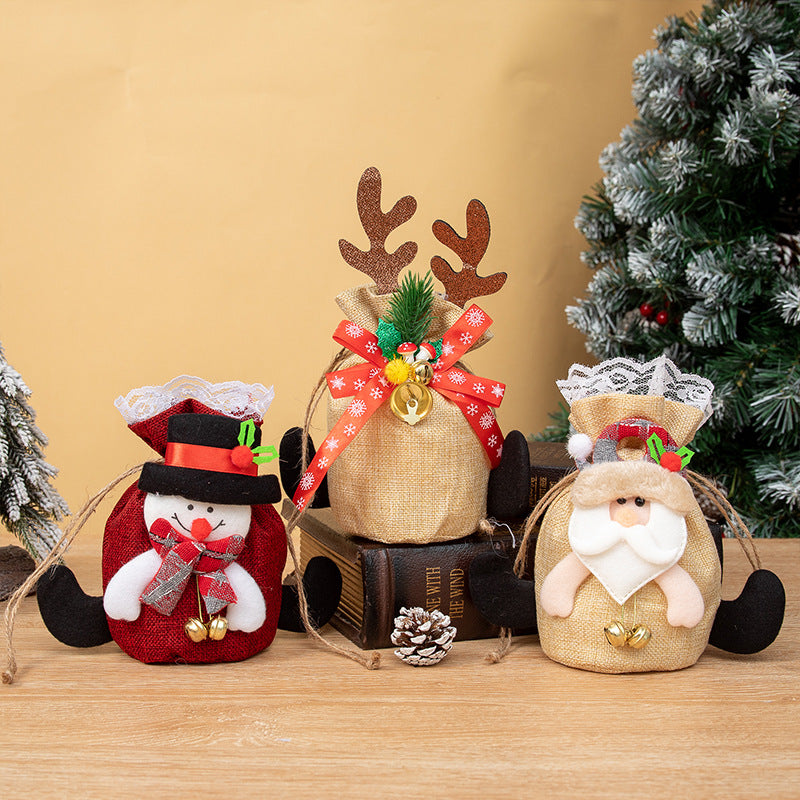 Fabric Christmas Apple Gift Bag — 6 Styles