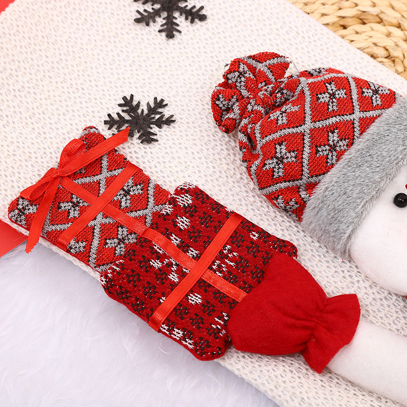 Christmas Stocking Gift Bag — Santa, Deer & Snowman