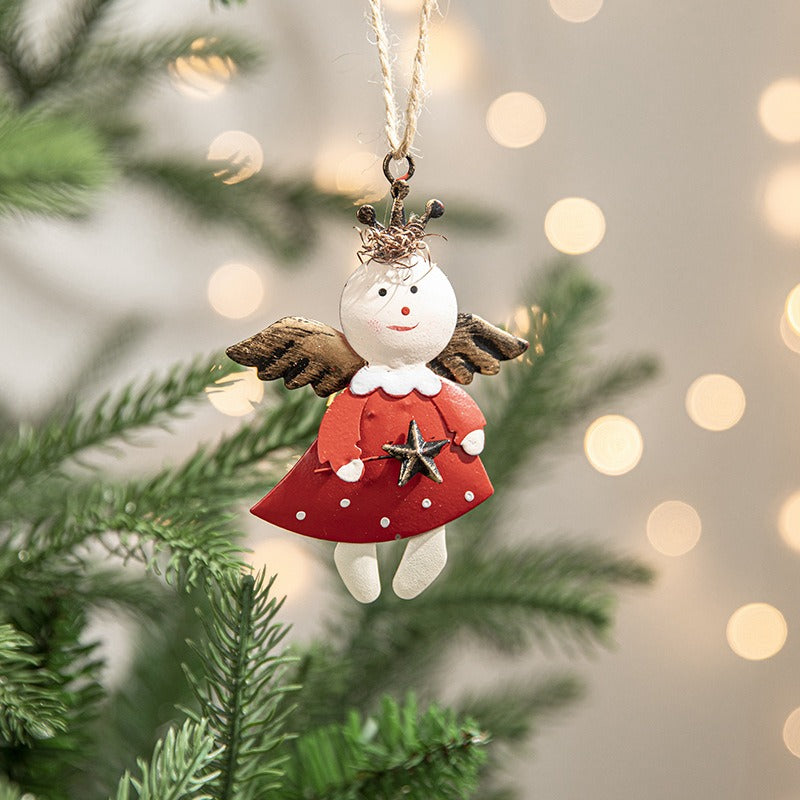 Wrought-Iron Christmas Ornaments — Snowman, Santa & Angel