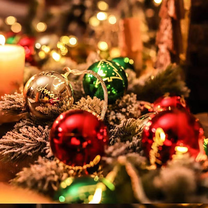 Warm White Christmas Ball String Lights — Battery or USB