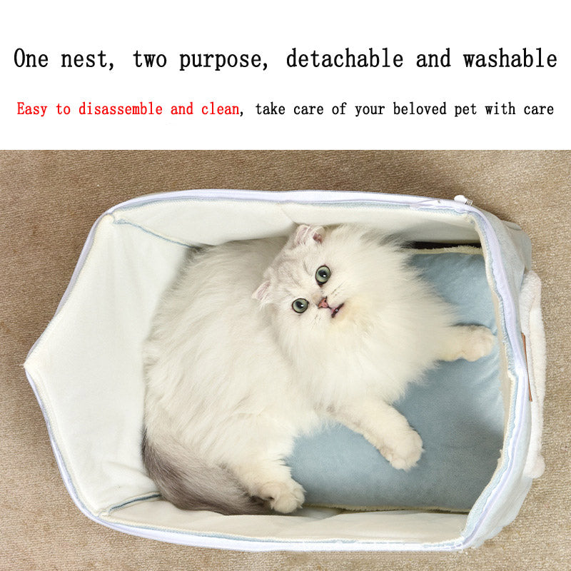 House-Style Pet Bed for Cats & Dogs