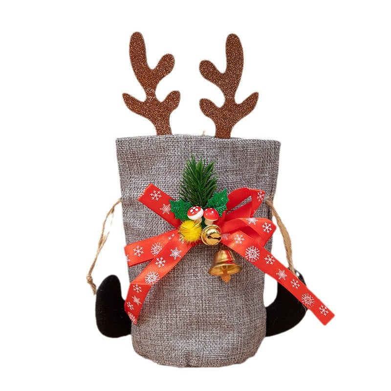 Fabric Christmas Apple Gift Bag — 6 Styles