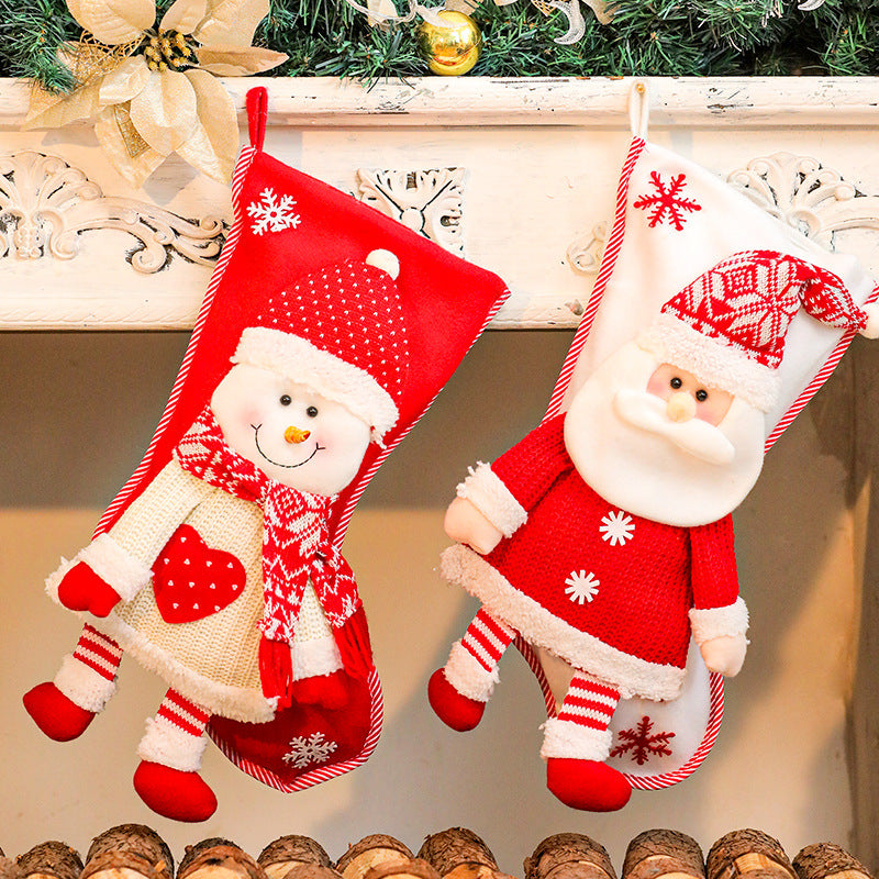 Christmas Stocking Candy Gift Bag — 2 Styles, 22 × 45 cm