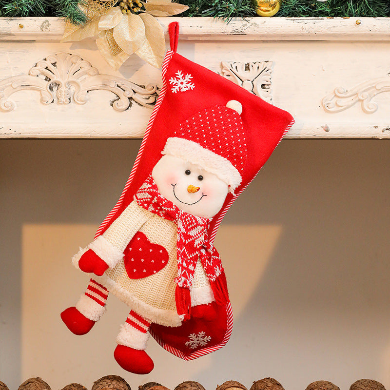 Christmas Stocking Candy Gift Bag — 2 Styles, 22 × 45 cm