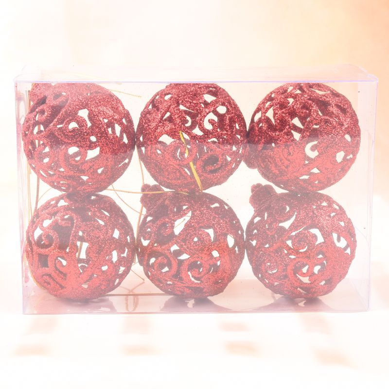 Hollow Plastic Christmas Ball Ornament — Gold, Red or Silver