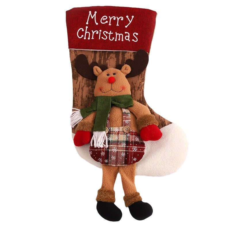 Large Christmas Stocking Gift Bag — Santa, Snowman or Deer
