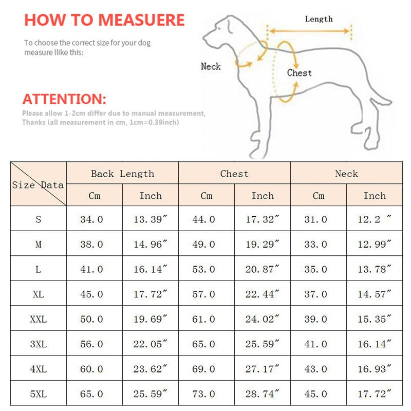 High-Collar Winter Pullover for Medium & Large Dogs