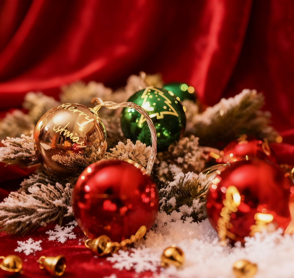 Warm White Christmas Ball String Lights — Battery or USB