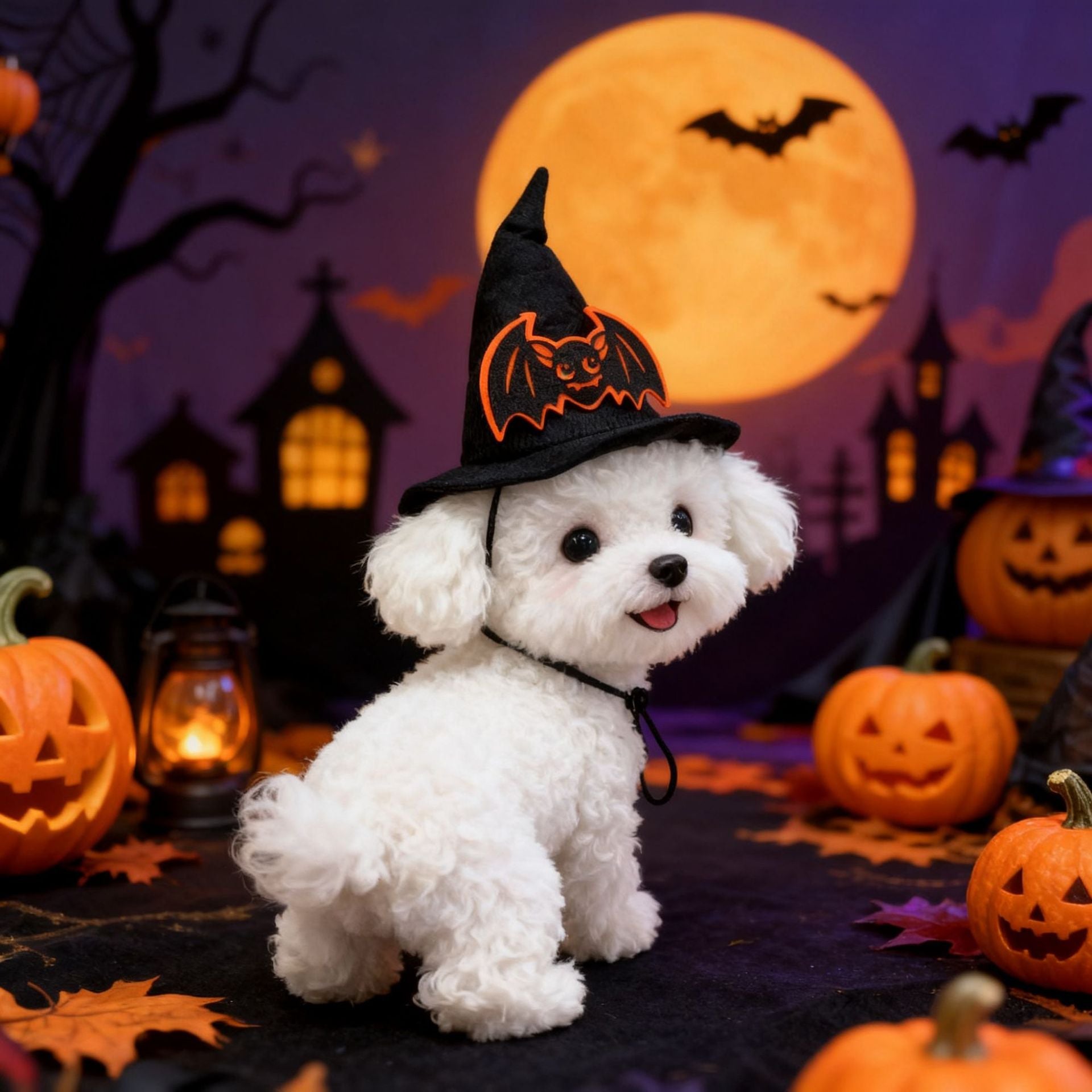 Halloween Witch Hat for Cats & Small Dogs — 5 Spooky Designs, One Size