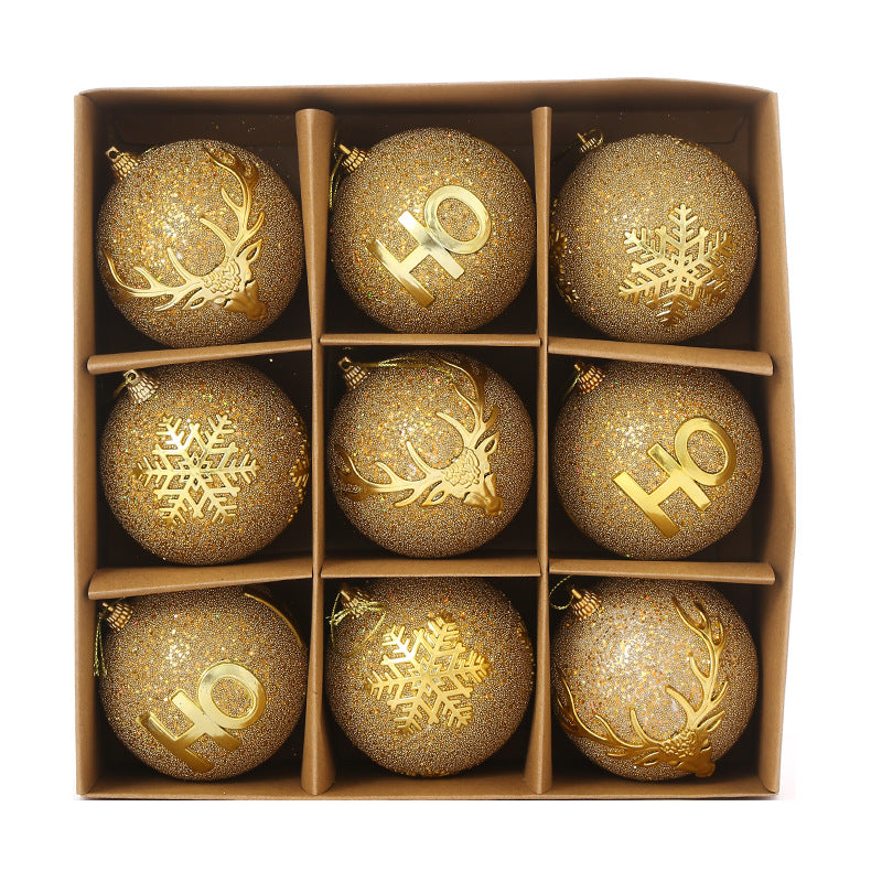 Handmade 8 cm Plastic Christmas Ball Ornament — 7 Colors