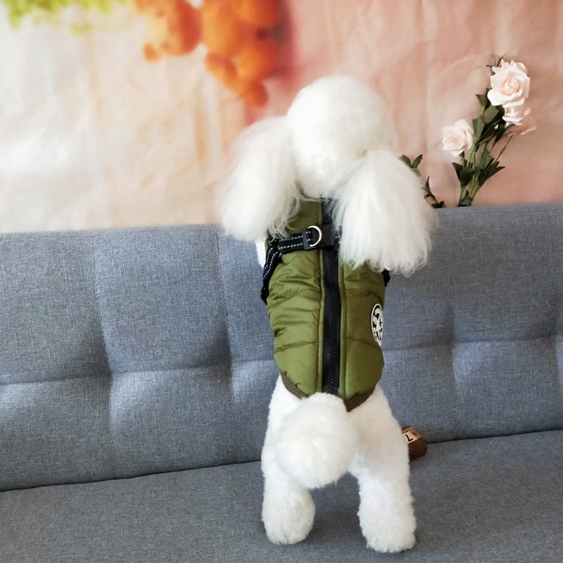 Padded Winter Dog Vest with Adjustable Harness