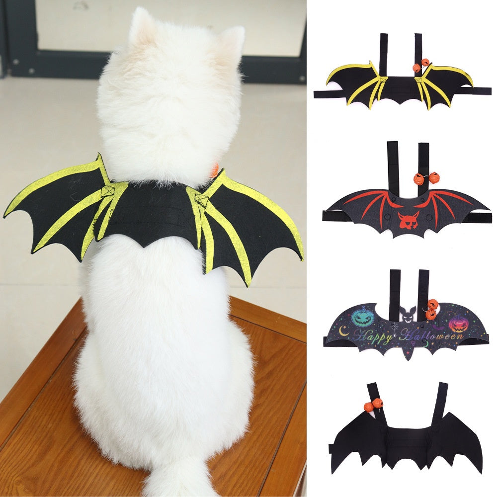 Creative Halloween Bat Wings Costume for Dogs and Cats, Funny Pet Clothing for Corgi, Pomeranian