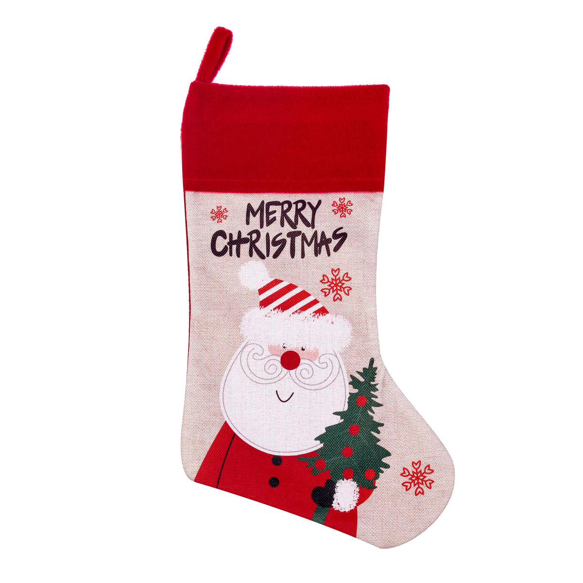 Christmas Stocking Gift Bag — Santa or Snowman