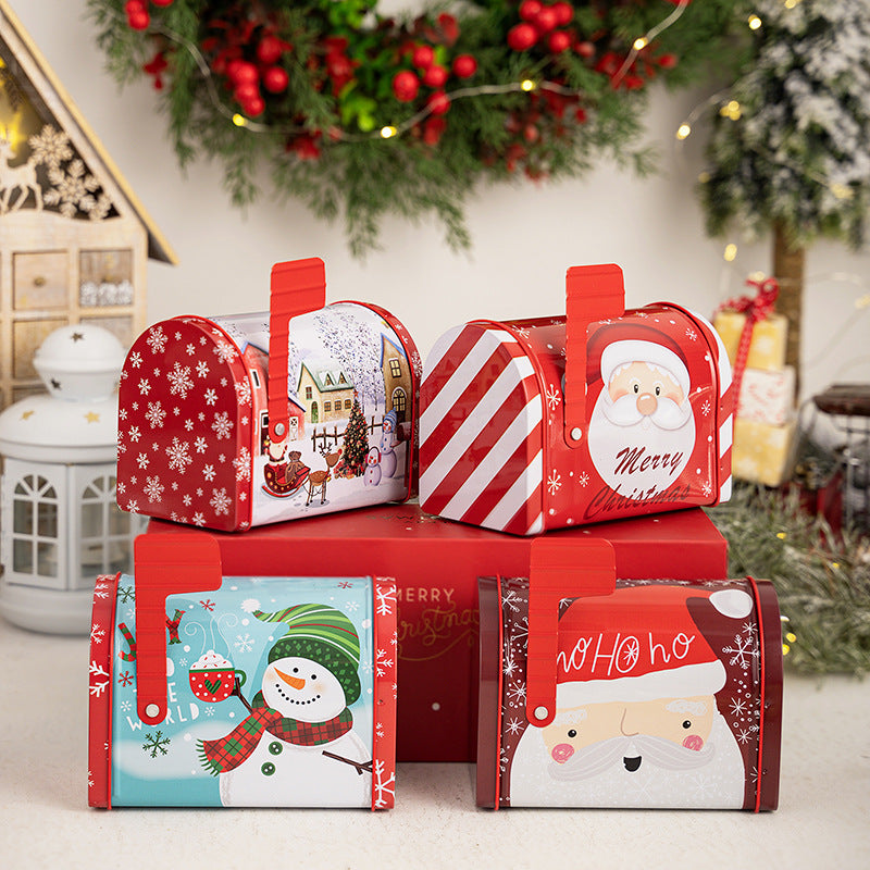 New Christmas decoration products, Christmas mailbox, tin box, gift box, candy box, gift box, ornament