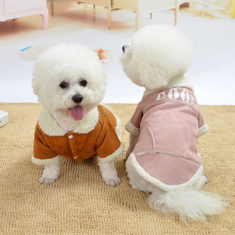 Warm Winter Dog Jacket — Polyester Coat for Small Dogs