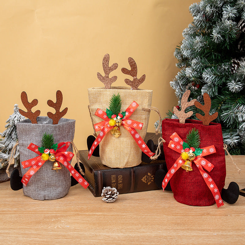 Fabric Christmas Apple Gift Bag — 6 Styles
