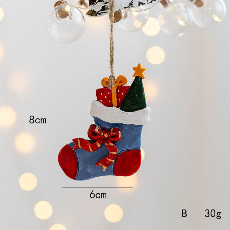 Resin Christmas Pendant Ornament — Styles A, C or D