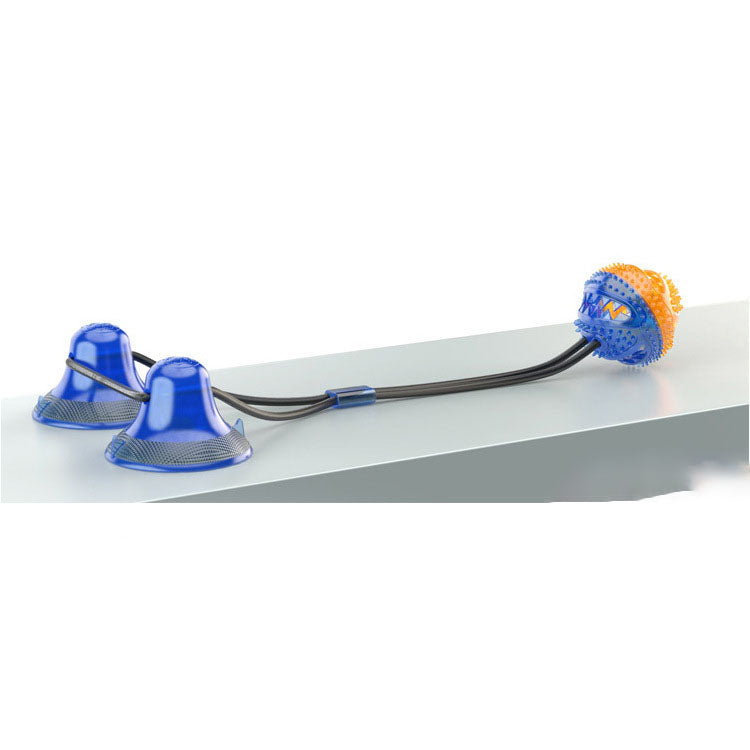 Suction Cup Dog Tug Toy with Treat Ball — Self-Play Chew & Puzzle Toy