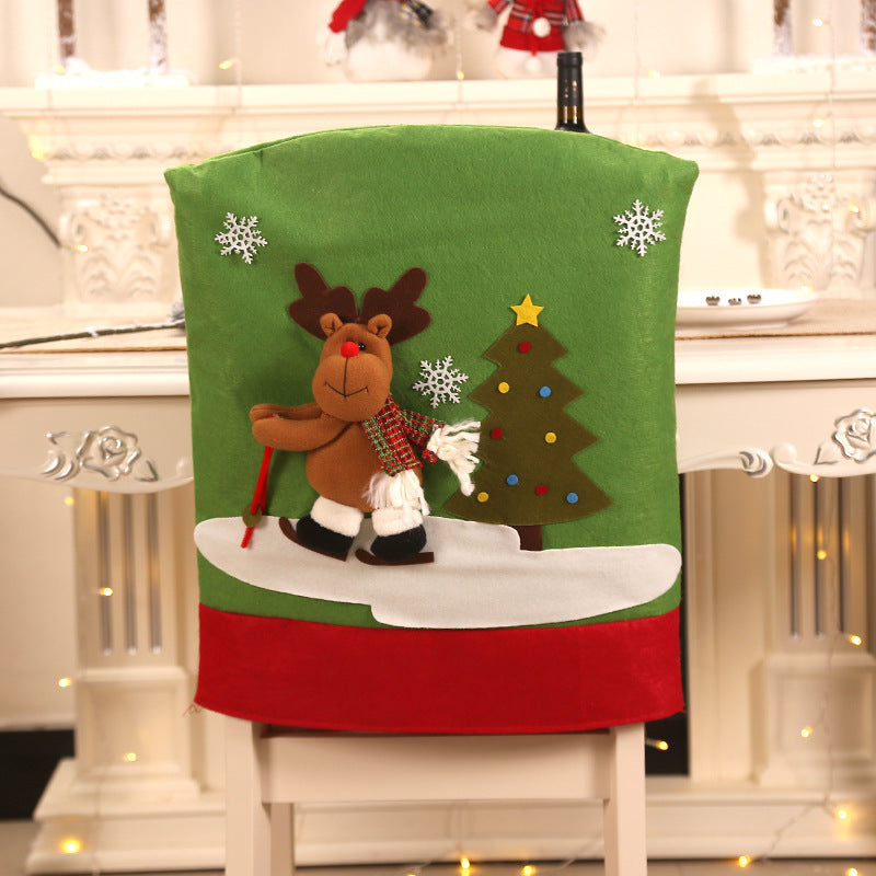 Christmas Chair Back Cover — Character, Snowman or Deer