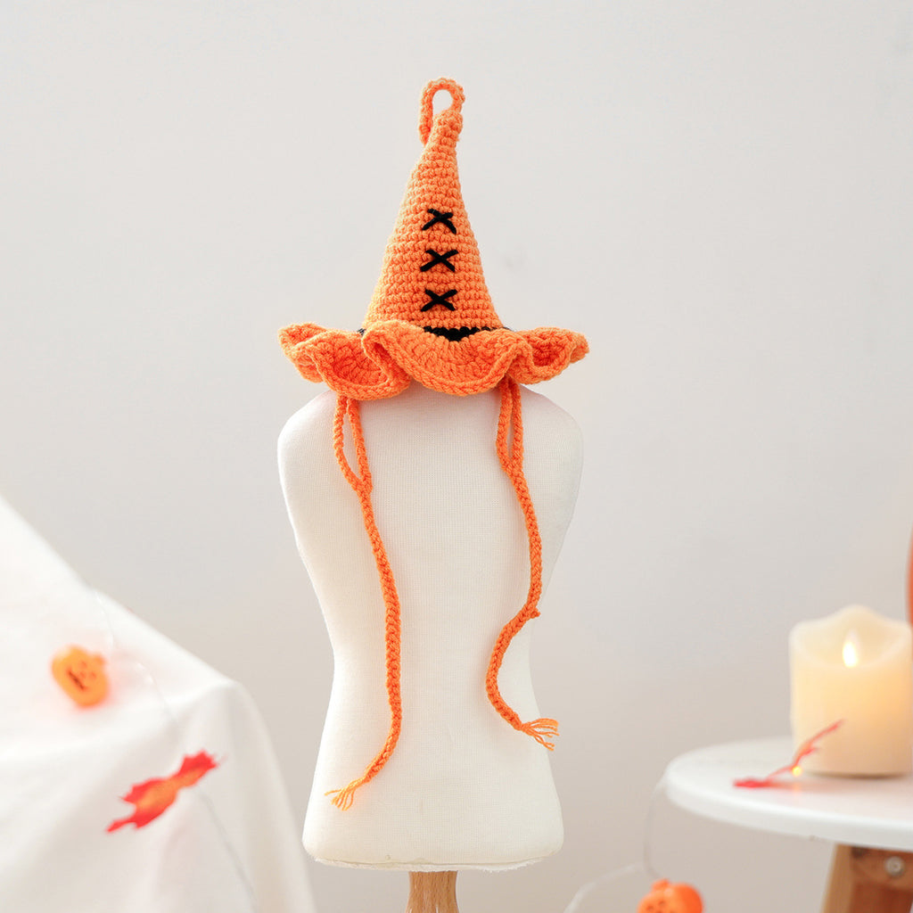 Pet Accessories Knitted Wizard Hat for Dogs and Cats, Cute Halloween Costume Decoration