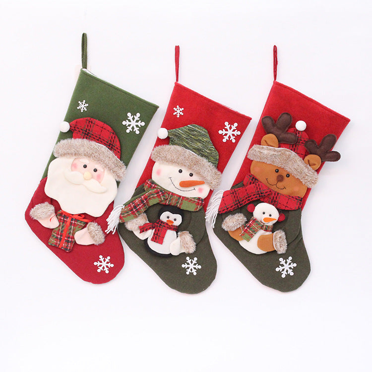 Christmas Fabric Gift Bag — 30 × 50 cm Holiday Sack