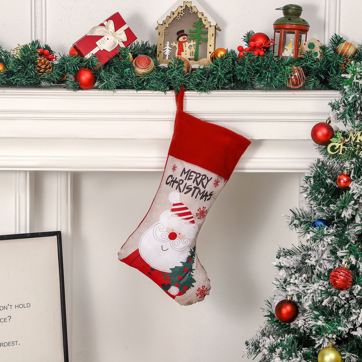Christmas Stocking Gift Bag — Santa or Snowman