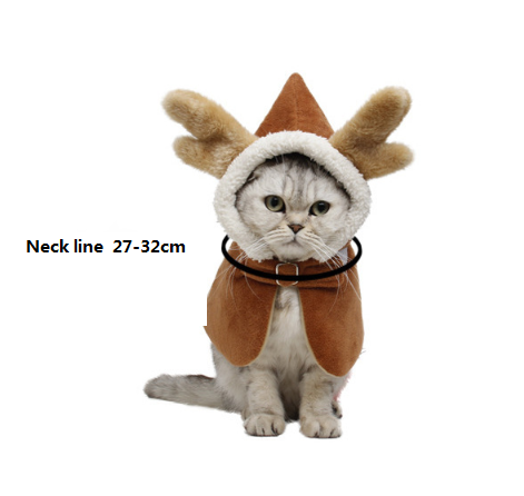 Christmas Antler Pet Cape for Cats & Dogs