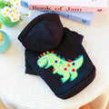 Pet Clothes Halloween Dinosaur Costume Medium and Small Sized Hooded Embroidered Rainbow Dinosaur Sweatshirt