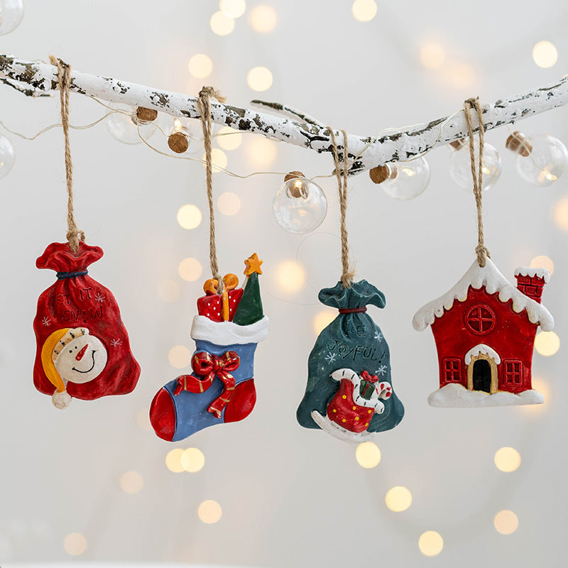 Resin Christmas Pendant Ornament — Styles A, C or D