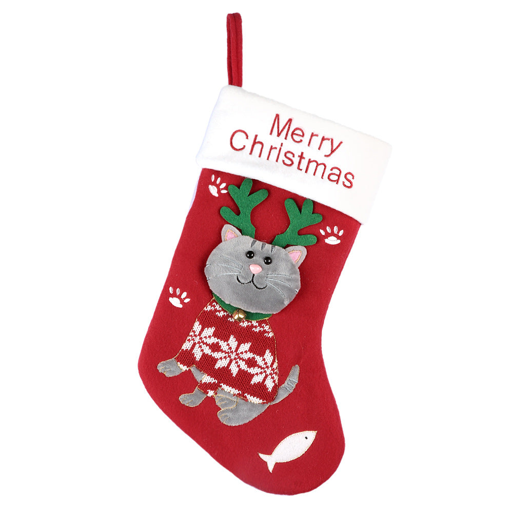 Cat & Dog Christmas Stocking Decoration — 2 Styles