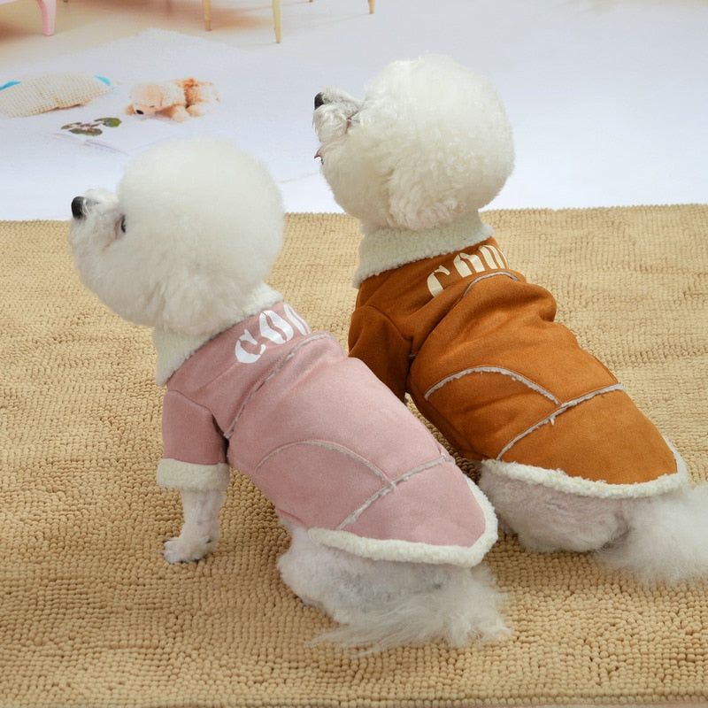 Warm Winter Dog Jacket — Polyester Coat for Small Dogs