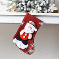 Linen Christmas Stocking Gift Bag — Santa, Snowman, Deer or Bear