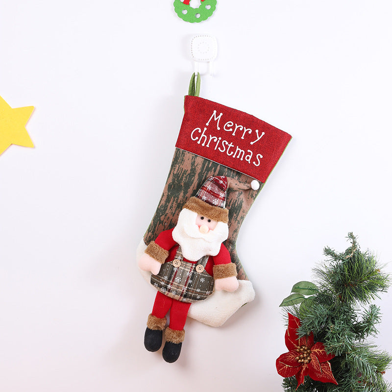Large Christmas Stocking Gift Bag — Santa, Snowman or Deer