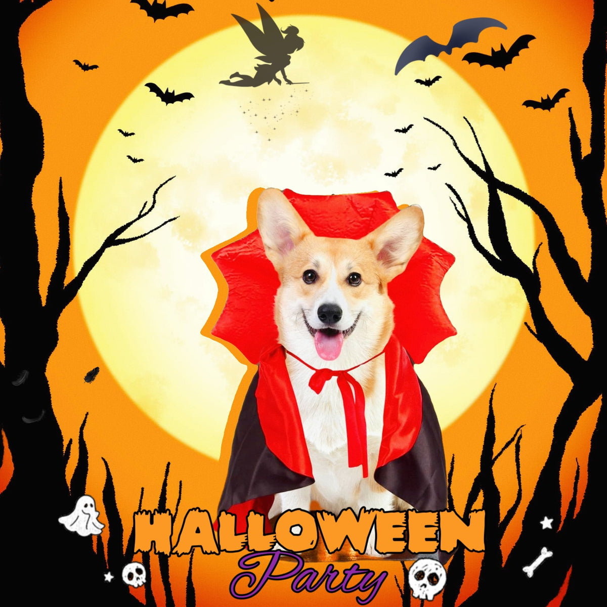 Halloween Bat Costume Cloak for Cats & Dogs
