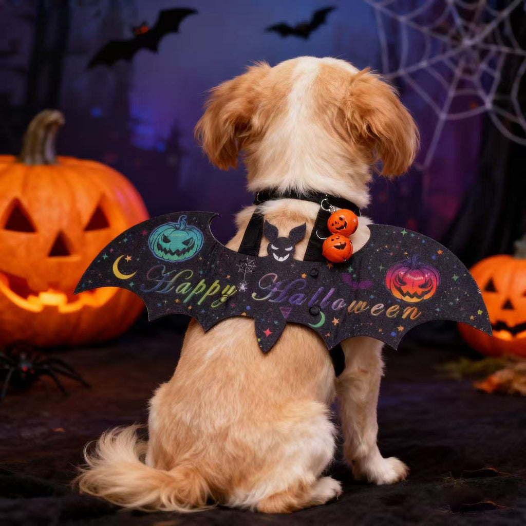 Creative Halloween Bat Wings Costume for Dogs and Cats, Funny Pet Clothing for Corgi, Pomeranian