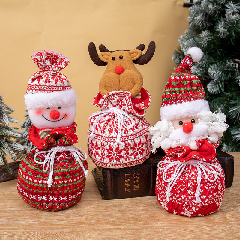 Christmas Apple Gift Bag — Bear, Deer or Snowman