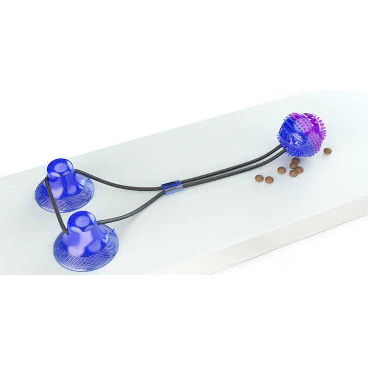 Suction Cup Dog Tug Toy with Treat Ball — Self-Play Chew & Puzzle Toy