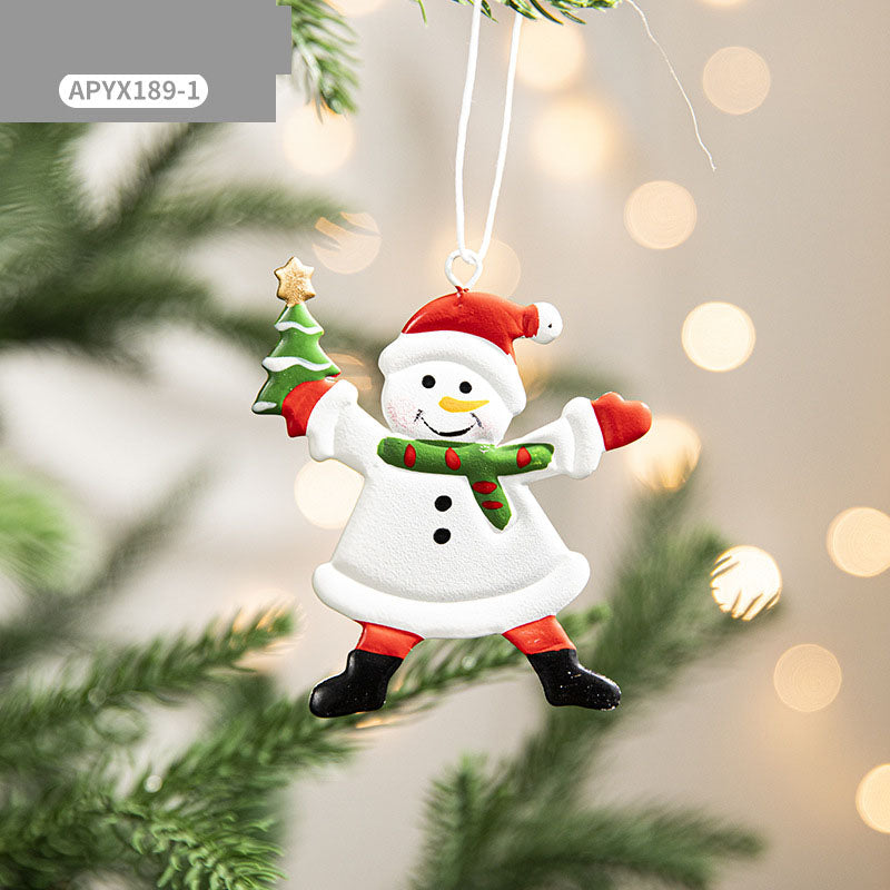 Wrought-Iron Christmas Ornaments — Snowman, Santa & Angel