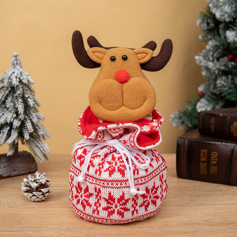 Christmas Apple Gift Bag — Bear, Deer or Snowman
