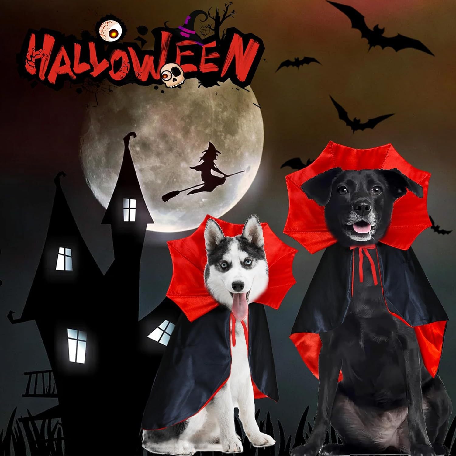 Halloween Bat Costume Cloak for Cats & Dogs