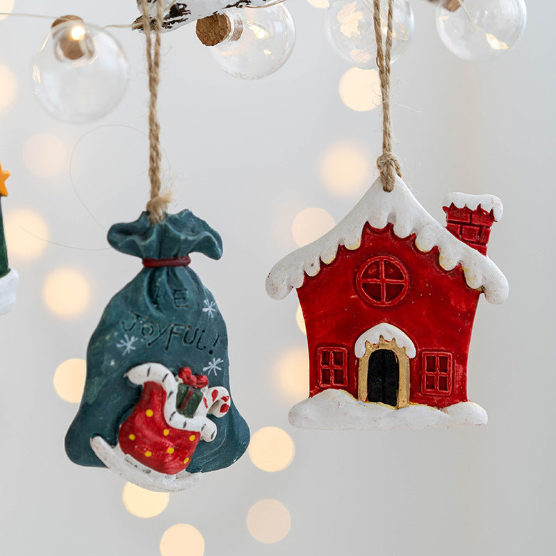 Resin Christmas Pendant Ornament — Styles A, C or D