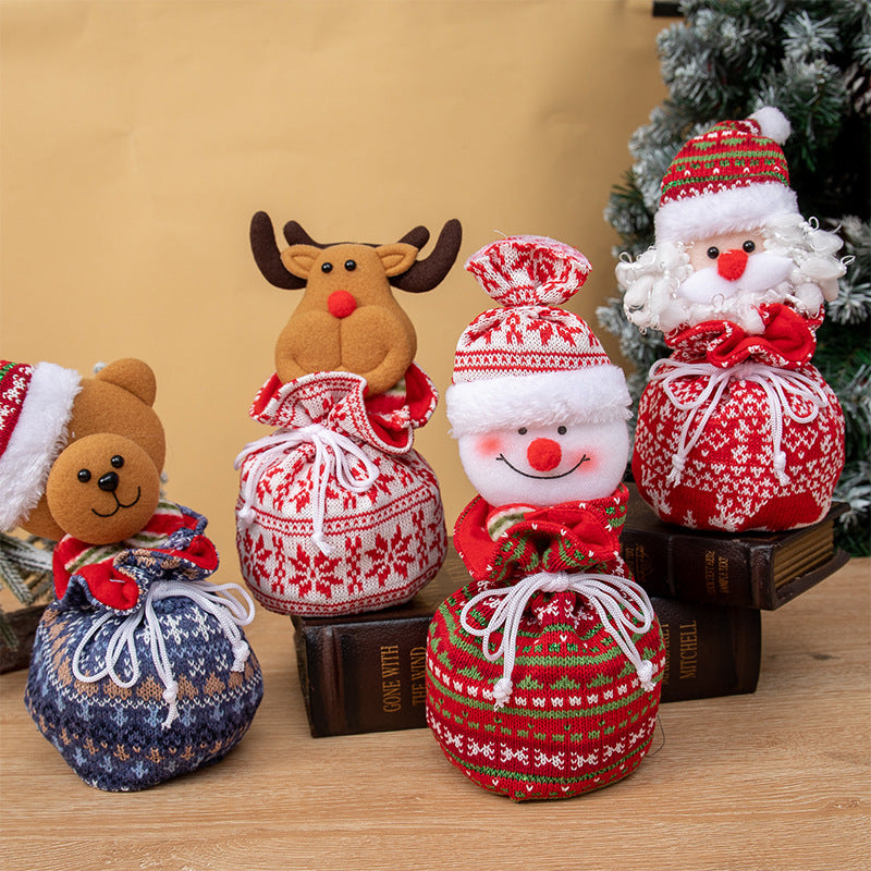 Christmas Apple Gift Bag — Bear, Deer or Snowman