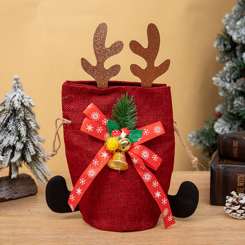 Fabric Christmas Apple Gift Bag — 6 Styles