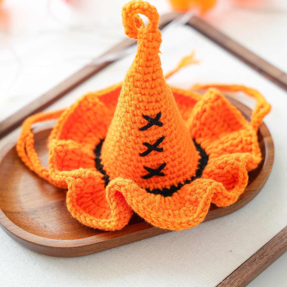 Pet Accessories Knitted Wizard Hat for Dogs and Cats, Cute Halloween Costume Decoration