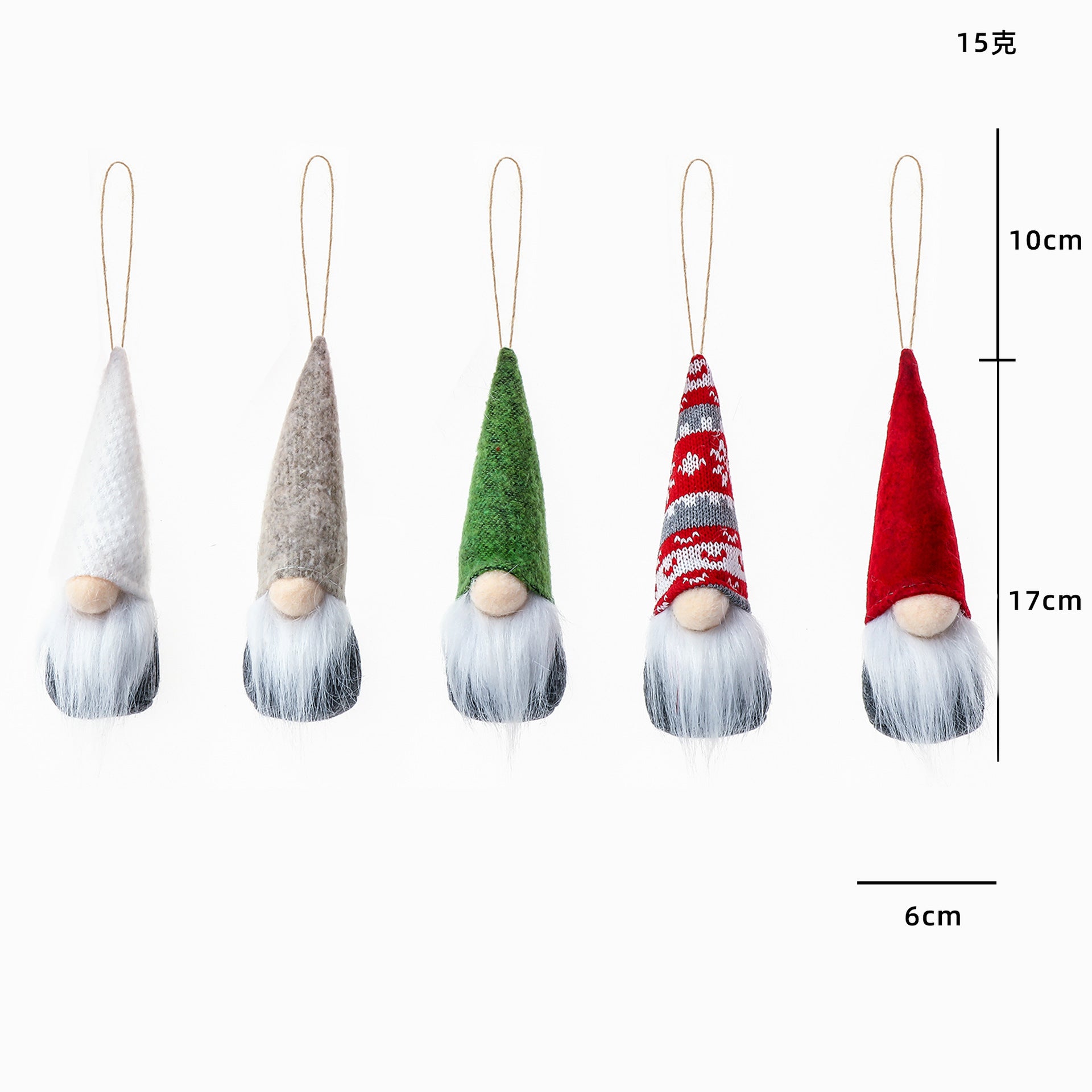 New Christmas products, multiple wool small ornaments, faceless elderly people, dwarf plush toys, gift Rudolf