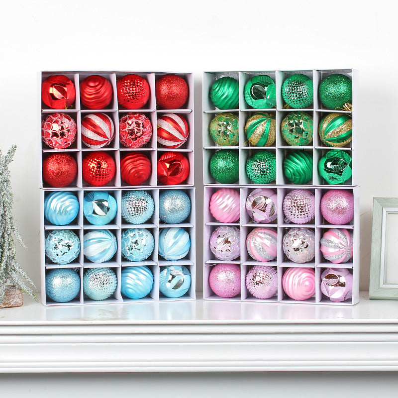 Colorful Christmas Ball Ornaments — 12-Pack, 6 cm