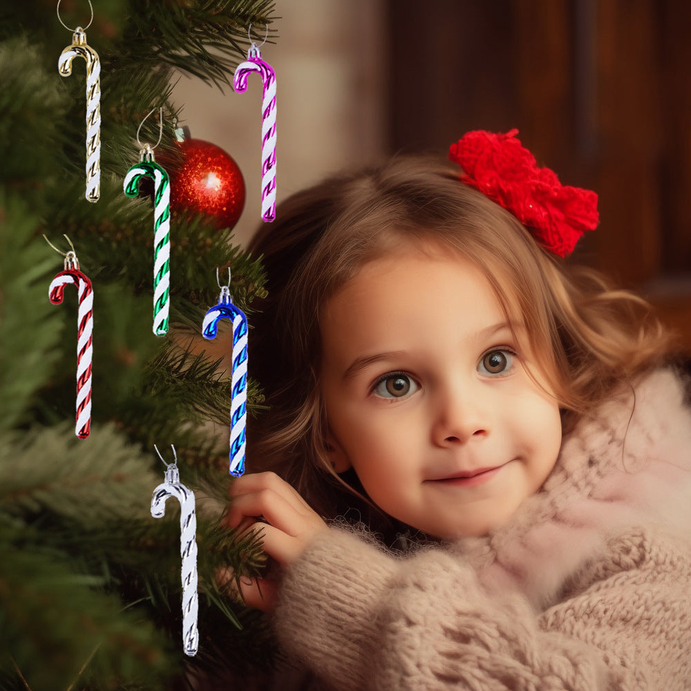 Christmas Candy Cane Ornaments — 6-Piece Set, 12 cm