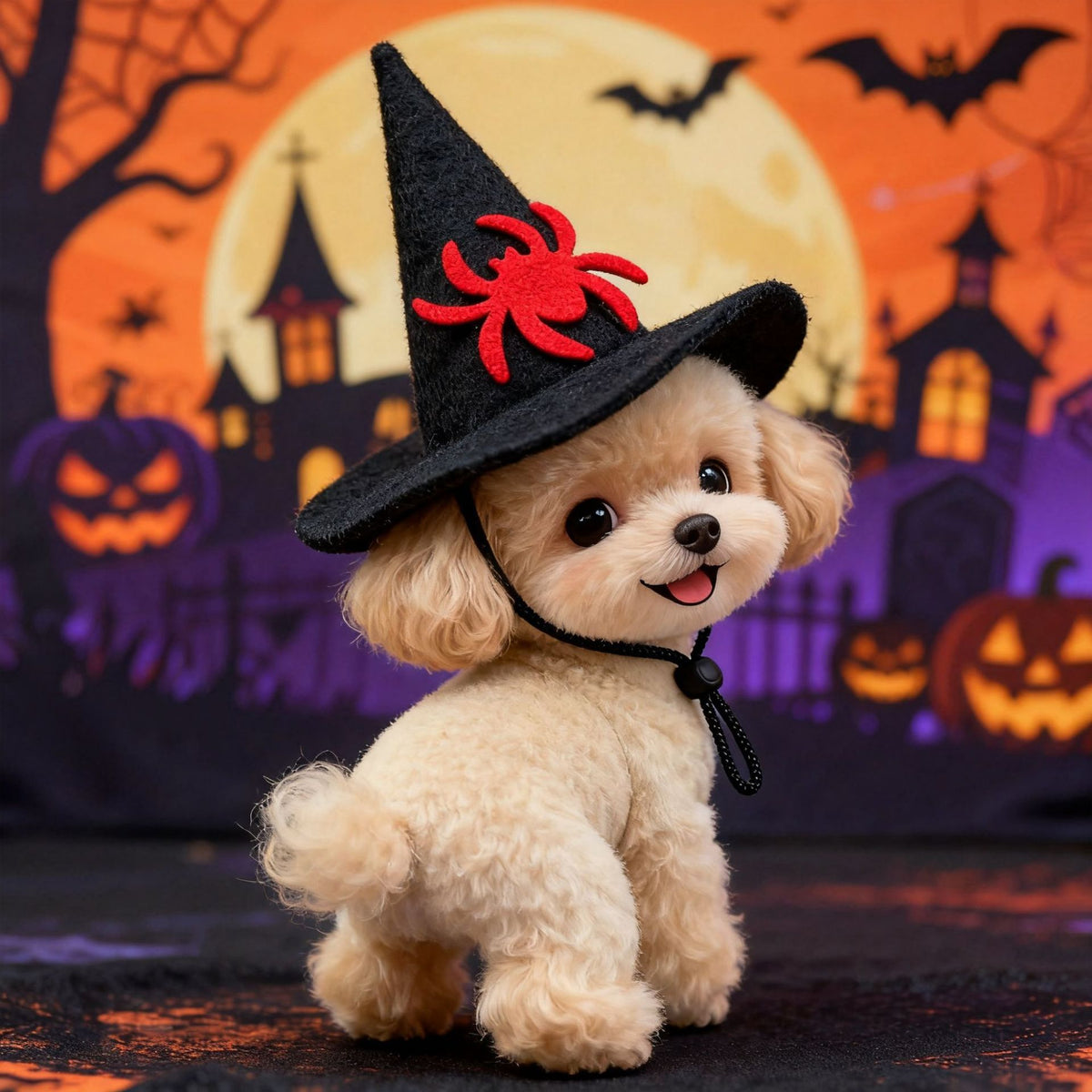 Mini Halloween Hat for Pets — Pumpkin, Bat & Spider Styles for Cats, Dogs & Rabbits
