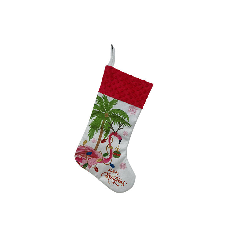 Pink Flamingo Christmas Stocking Decoration — 3 Styles