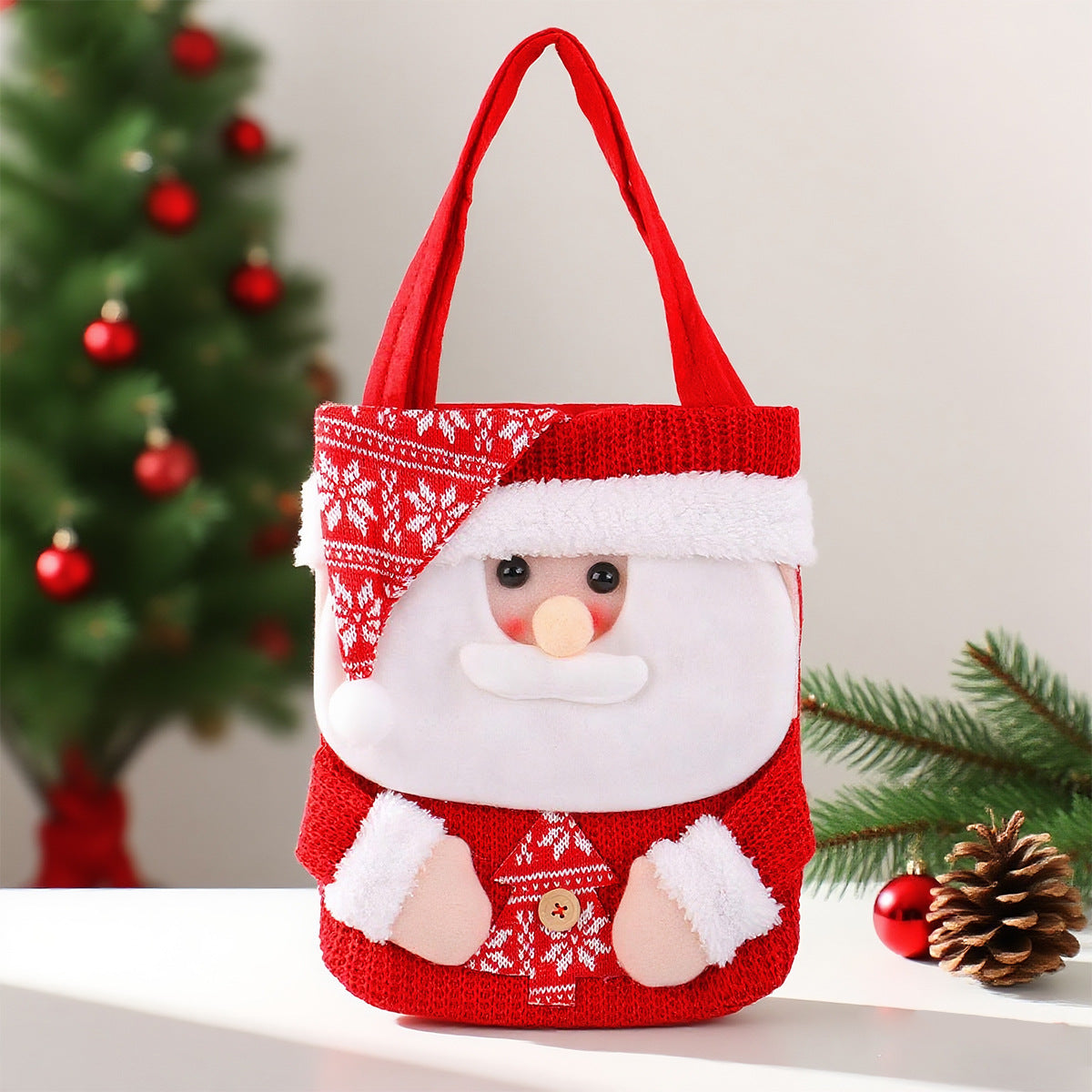 Knitted Christmas Gift Bag — 3 Styles